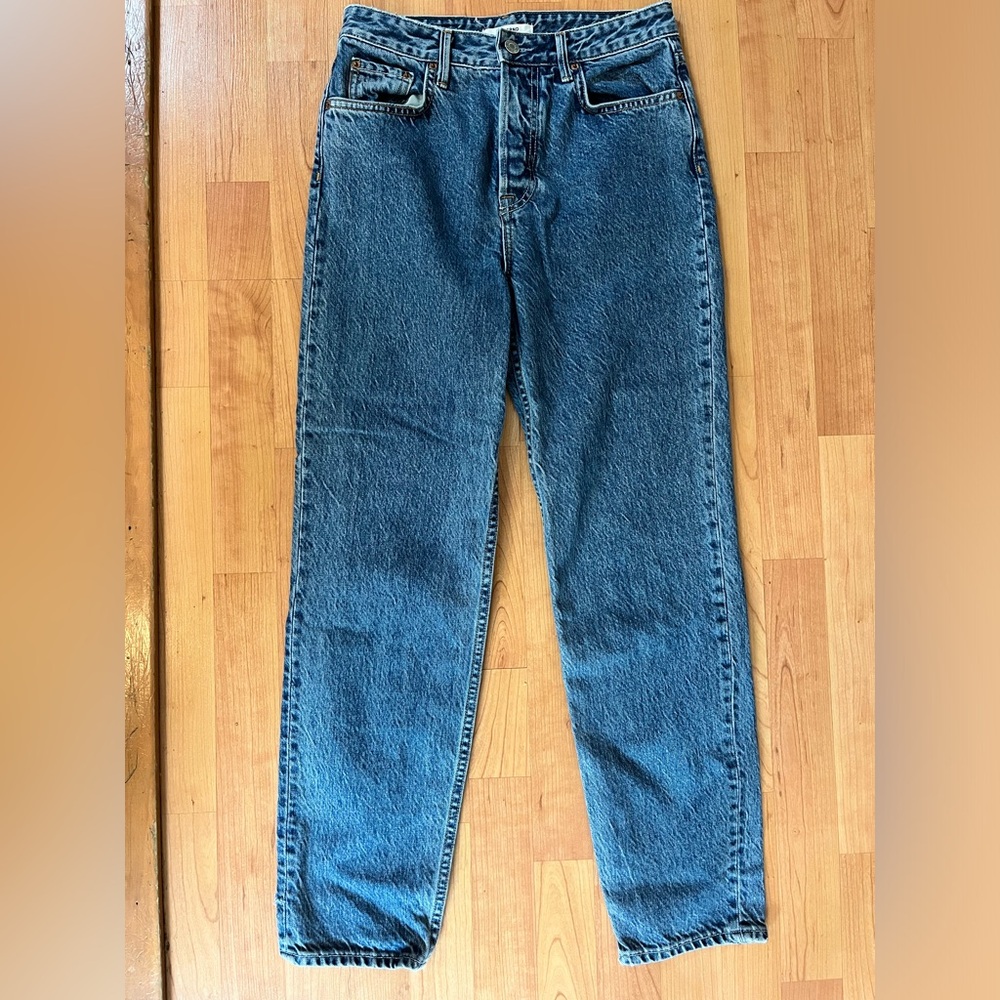 GRLFRND Devon High-Rise Straight Leg Blue Jeans size 26